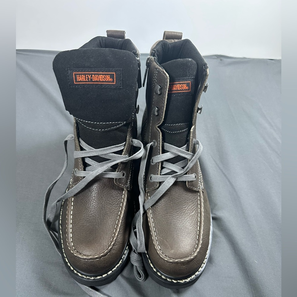 Harley-Davidson Dark Brown Leather Boots O0061 - Picture 5 of 8